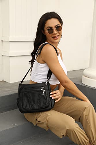 Elda Crossbody Bags For Women Pocketbooks Soft Pu Leather Purses And Handbags Multi Pocket Shoulder Bag thumb #5