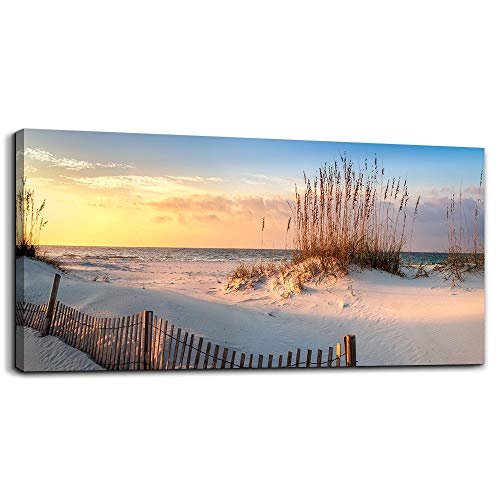 Canvas Wall Art For Living Room Seaview Sand Dunes Seagrass Landscapes Bathroom Wall Decor Ready To Hang Home Decorations Bedroom Kitchen Inspirational Canvas Prints Posters Painting Mural Artwork #TOP11
