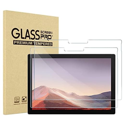 ProCase 2 Pack Screen Protector for Surface Pro 7 Plus/Pro 7 / Pro 6 / Pro 5 / Pro 4, Tempered Glass Screen Film Guard Screen Protector for 12.3 Inch Suface Pro 7 Plus Surface Pro 7 6 5 4