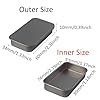 AUXBC 10Pcs Slide Top Tin Containers Metal Storage Boxes 2.36" x 1.34" x 0.39" Empty Rectangular Tins for Lip Balm Solid Perfume Pills Crafts DIY（Frosted silver） #1
