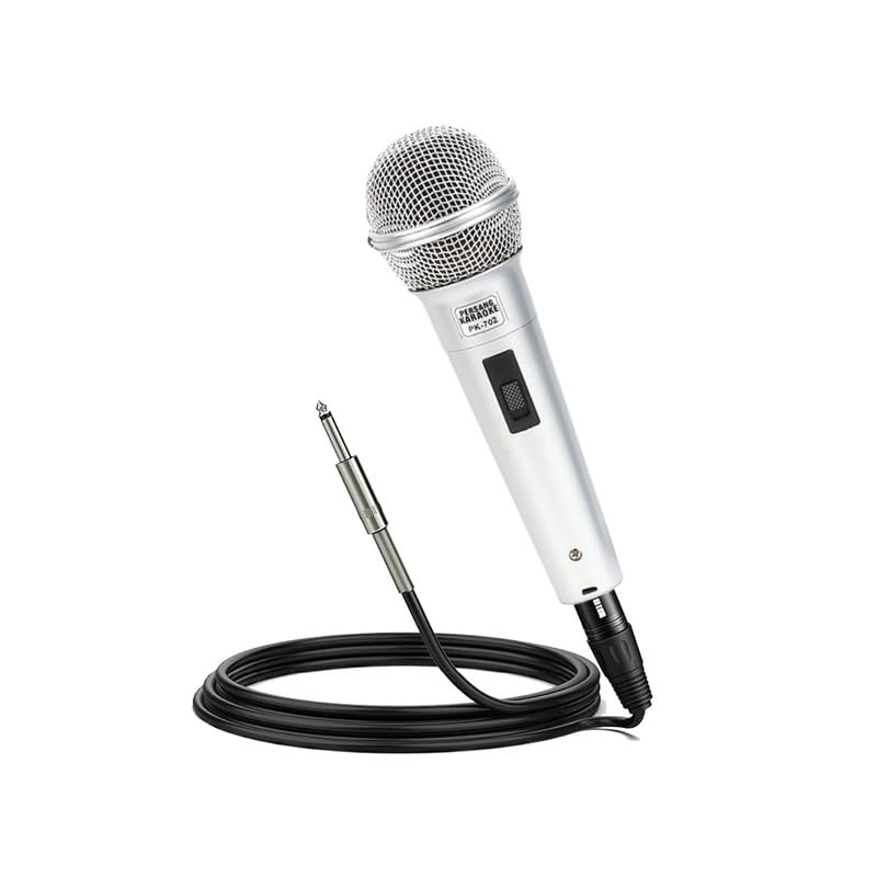 Image of PERSANG PK702 Wired Microphone for Karaoke, PA System, Dynamic Microphone, Clear Vocal Sound, Mic for Karaoke, Speech, Stage, Wedding | 2.5 Meter Cable Length with On /Off Switch (PK-702)