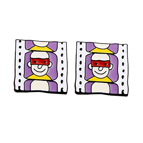 Brooch 2Pcs Alloy Cartoon Clothes Art Decor Reward Retro Elegant Breastpin Alloy Bagging Machine Grace Purple Enamel Pin Badges Fashion Breastpin Boutonniere Pin #TOP26