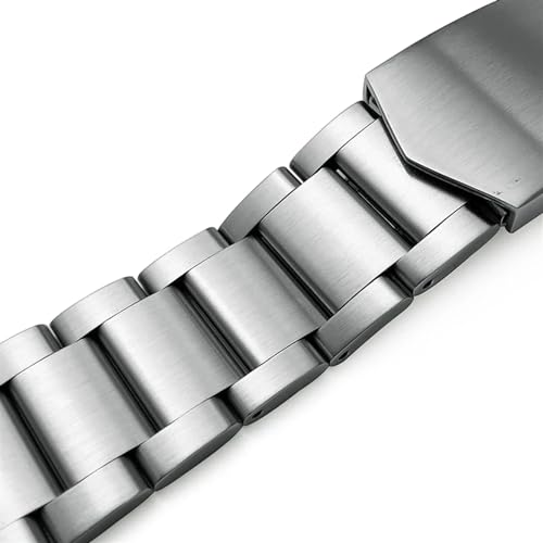 Bracelet montre 22mm acier 316L remplace sangle usée argent - 6