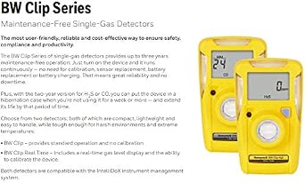 BW Technologies GA24XT-M GasAlertClip Extreme 2-Year Detector, CO, 0-1000 ppm Measuring Range, 35 to 200 ppm Alarm Setpoint