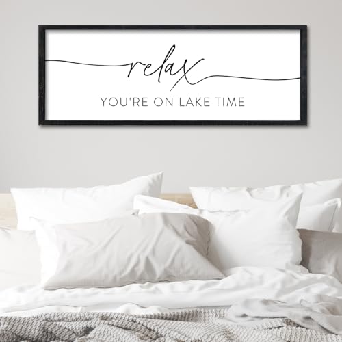 Surfapans Lake House Wall Decor Relax You're On Lake Time Sign 32"×12"...