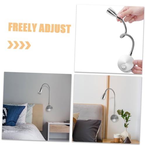 Luz cálida de lectura para dormitorio: aplique LED orientable con interruptor en la base 3