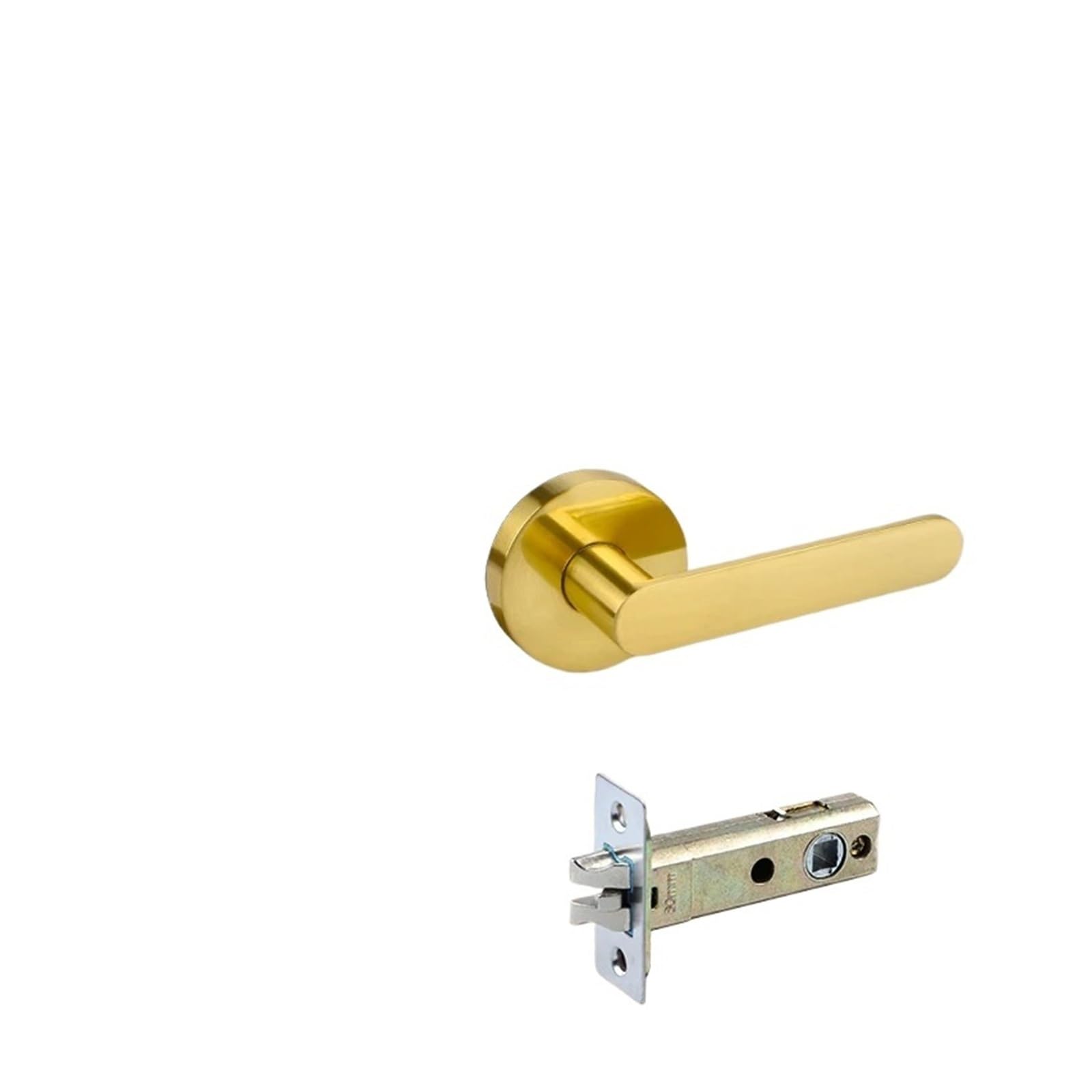 Sjloynwq Brushed Gold 60 Bathroom Ball Door Lock Round Keyless
