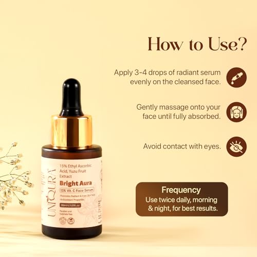 Image of 15% Vitamin C Serum for Glowing Skin 30 ml | Targets Dark Spots, Pigmentation, Acne Marks & Uneven Tone | With 2.5% Ferulic Acid, Vitamin E, 2% Niacinamide & 0.5% Salicylic | For Oily, Dry, Combination & Sensitive Skin for Men & Women