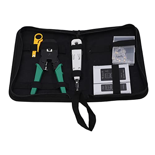 Kit Herramientas Red Profesional 5 en 1, Crimpadora y Tester para Cables Ethernet Cat5 Cat5e Cat6 - Eficiencia y Precisión en Instalaciones y Reparaciones de Redes