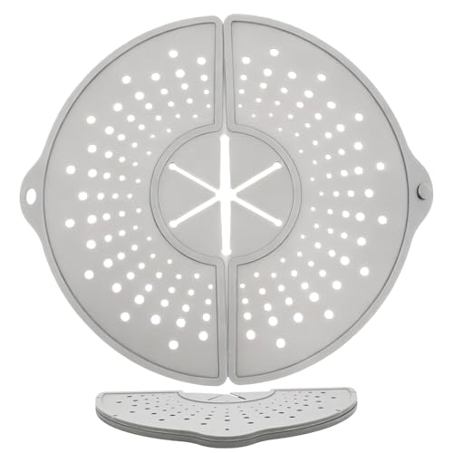 Protección contra salpicaduras de grasa, apta para lavavajillas y protección plegable contra salpicaduras de aceite, de silicona para protección contra salpicaduras, para cocinar, para sartén