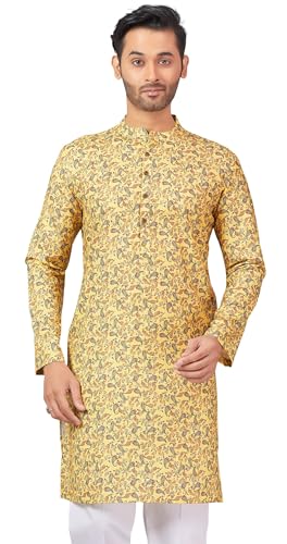 Image of Studio Shringaar Men's Cotton Relaxed Fit Straight Kurta