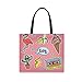 Pegatinas Lindas Bolsa de Mano de Compra Reutilizable Portátil Bolsa al Hombro ecológica para viajes Mujeres Niñas