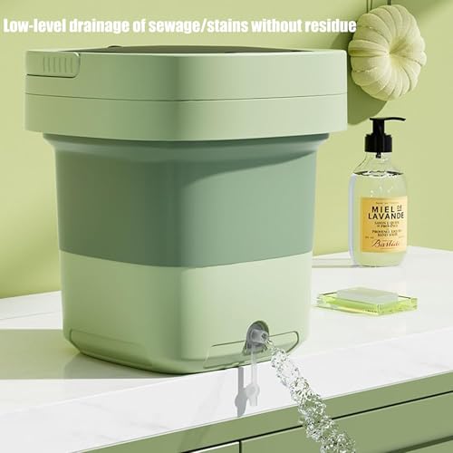Foldable Washing Machine, 12L High Capacity Mini Washer, With 3 Modes Deep Cleaning,Half Automatic Small Washer For Baby Clothes Underwear Or Small Items,Travel Laundry(C)