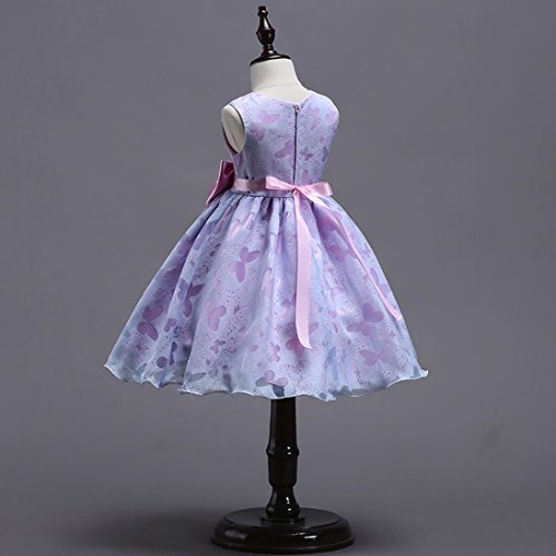 Vestito Abito Bambine Festa Nozze Ragazze Stampare...