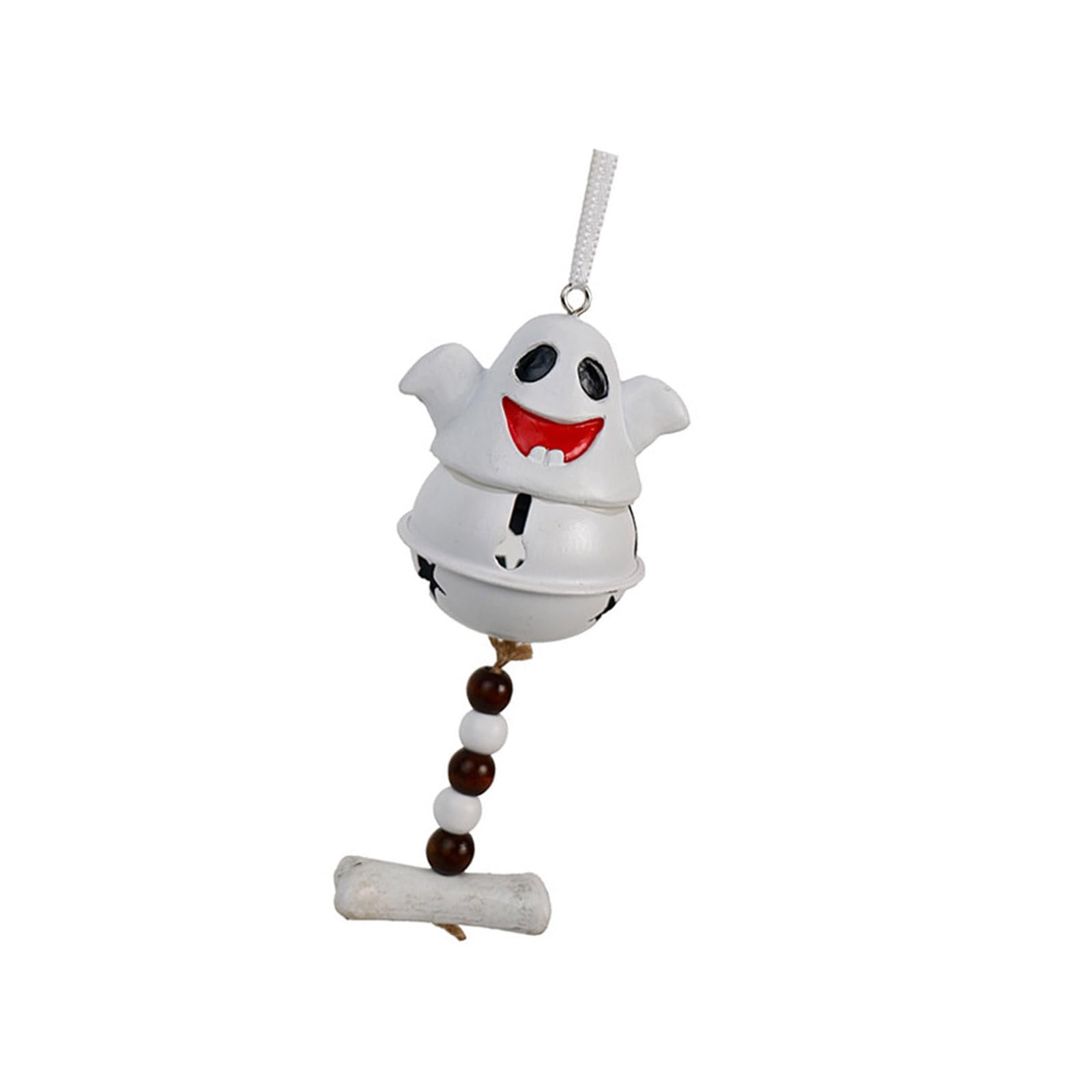 Jazuaiao Halloween Resin Aeolian Bells Hanging Ornament for Door Entryway Indoor Outdoor Decor Resin Ghostly Bells Home Decoration
