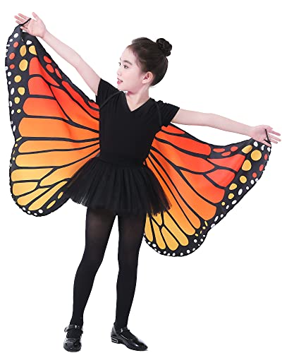 Alas de capa mariposa Monarch para niños, talla única miniatura 4