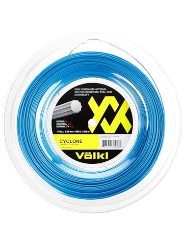 Volkl Cyclone | Tennis Racquet String | Spin & Control | Ten-Sided co-Polymer Neon Blue