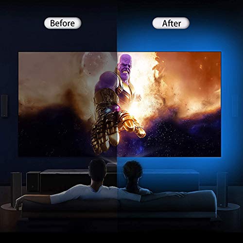 Dorolla Tv Led Strip Lights (50-70Inch), 16.4Ft/5M Dreamcolor Addressable Rgb+Ic Tv Backlight With Bluetooth App And Remote, Music Sync, Tape Light For Tv Monitor Computer Gaming Room #TOP3