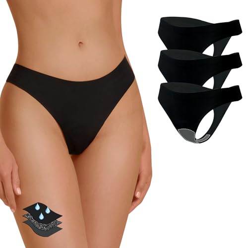 Seamless Panties Thong Period Underwear for Women Teens Leak proof Light Flow Premenstrual Panties