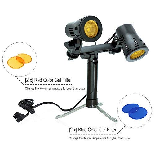 Limostudio Photography Table Top Photo Light Tent Kit, 24" Photo Light Box, Continous Lighting Kit, Camera Tripod & Cell Phone Holder Agg1069 #TOP1