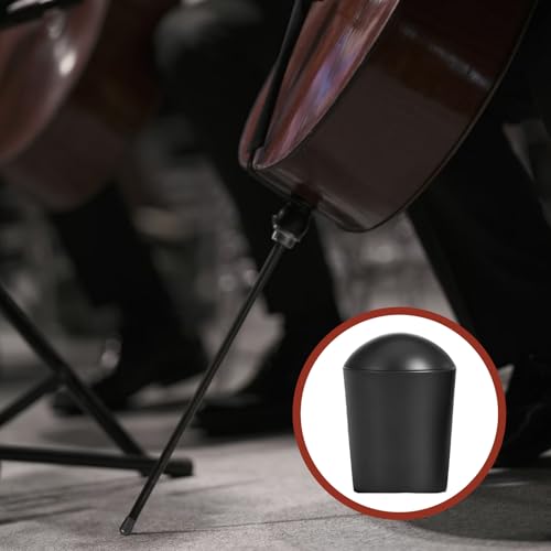 8PCS Cello Endpin Rubber Tip, Cello Dark Black Rubber, Anti-Slip String Instrument End Cap Protectors, Cello\'s Stopper, Cellos Practice Instrument Accessories for Most Cellos