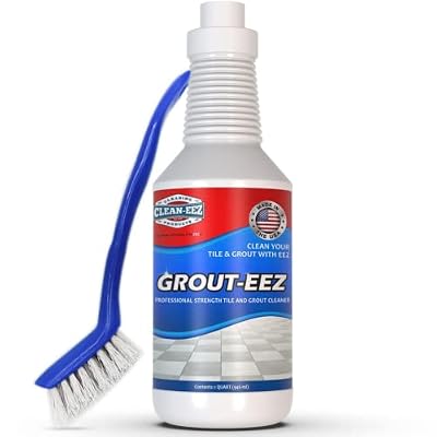 IT JUST WORKS! Grout-Eez Super Heavy-Duty Grout Cleaner. Easy and Safe To Use. Destroys Dirt and Grime With Ease. Even Safe For Colored Grout. Clean-eez (Single Bottle and Handheld, 32 Ounce)