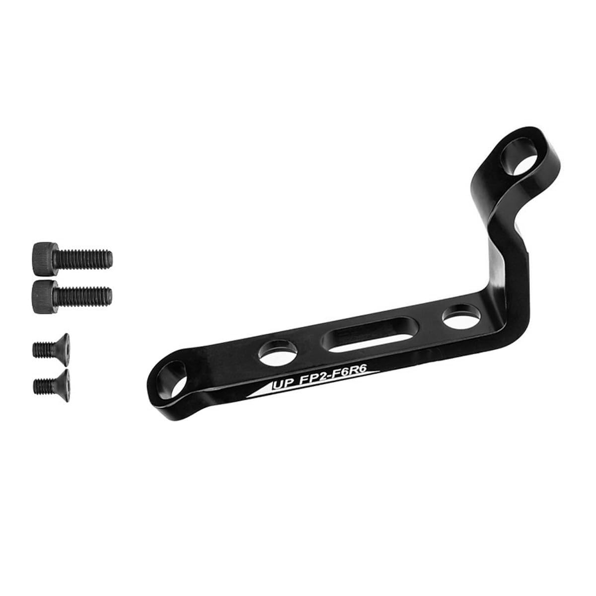 Alide Aluminum Disc Brake Adapter Replacement Post to Flat Mount Caliper Universal 160mm Discs 34/74mm Hole Spacing Black​