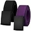 2pk Black Buckle - Black & Dark Purple