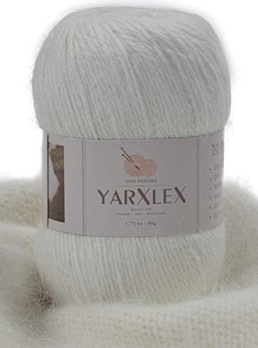 Yarxlex 100% angora wool yarn for crocheting, luxurious and soft …