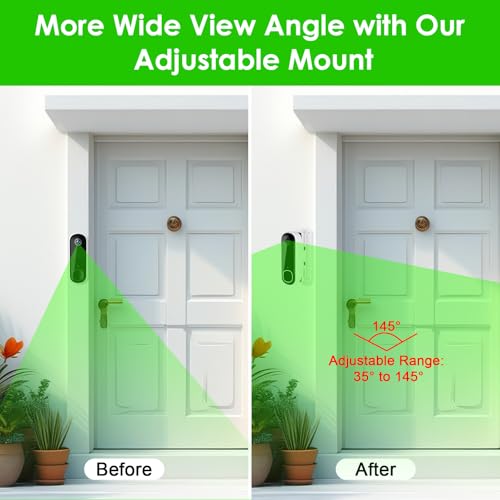Support de sonnette coudé orientable pour corriger l'angle de vue Arlo - 3
