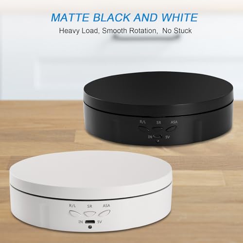 Image of 5.74' Motorized Rotating Display Stand for Jewelry, 360 Degree Electronic Turntable Display Stand with USB Charging Port for Photography Products, 3D Model, Cake