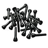 KAFLLA TR418 Tire Valve Stem Rubber Snap-in Black Tubeless Valve Stems Suit for 0.453 Inch Rim Holes on Standard Vehicle Tires 100pcs