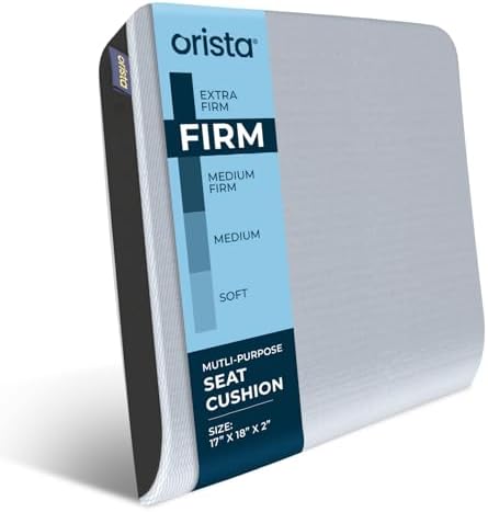 Memory Foam Orthopedic Seat Cushion | 2-Years Warranty | Ergonomic Tailbone & Thigh Support Pillow, Office Chair, Car, Wheelchair – Tailbone | Coccyx | Sciatica Pain Relief | 18 x 17 x 2 Inch