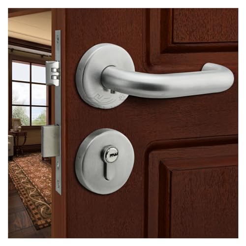 Cerradura de acero inoxidable 304 con doble curva para puerta interior de madera 3