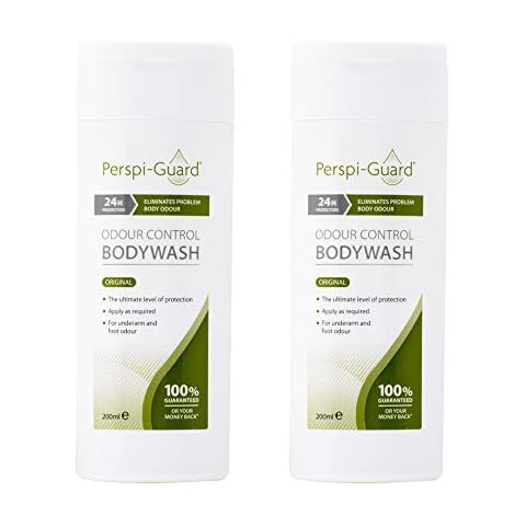 Perspi-Guard Odour Control Body Wash - Stop Problem Odour - Remove Odour From Underarms And Feet - Made in UK Twin Pack Offer Cover