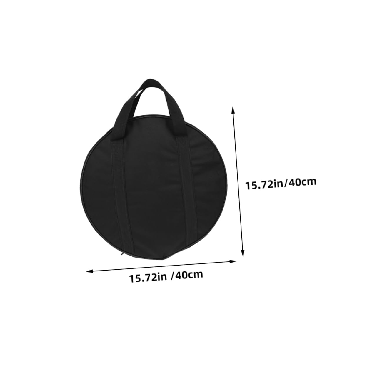 Toyvian Paquet de Rangement pour Gong et Cymbales 2pcs en Tissu Oxford Noir Étanche Poignée Portable pour Musiciens et Artistes Diamètre 40 Cm Épaisseur 8 Cm