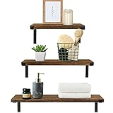 Unistyle Bathroom Shelf Organizer for Wall,Storage Shelves Over Toilet,Farmhouse Bathroom Wall Organizer,Shelf Storage for Wall Decor,Living Room,Kitchen Dark Brown
