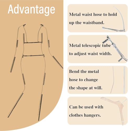 Perchas para maniquíes con brazos ajustables para fotografía de ropa 4