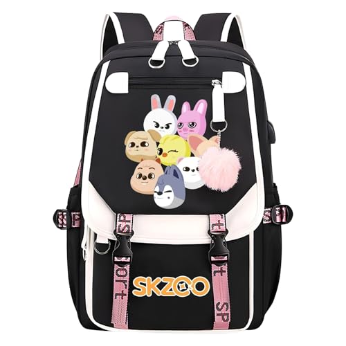 SERTAS Stra-y Ki-ds - Mochila coreana ligera para fanáticos del K-Pop, mochila de viaje ligera para fanáticos callejeros, a, L