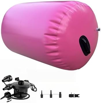 TAYTHI Inflatable Gymnastics Mat, Air Roll, Core Stretching, Ball Exercise, Back Exercise, Support Equipment, Easy to Inflate, Waterproof Design, Safe to Use, Yoga Exercise Equipment, Gymnastics Mat