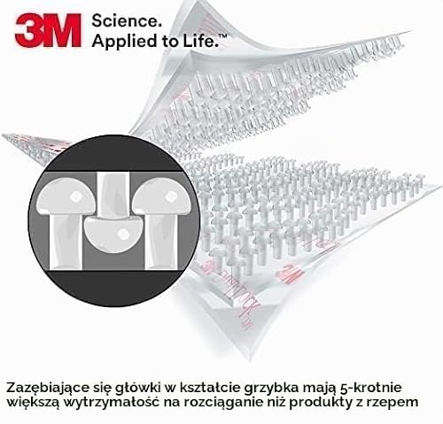 Dpm Tapes - 3M Dual Lock SJ3560, 10 Samoprzylepnych Elementów Grzybkowych Typ 250 do Urządzeń Opłat Drogowych i Akcesoriów, Przezroczyste, 25 x 50 mm