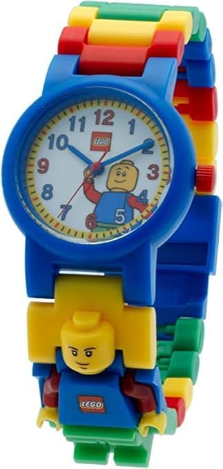 Image of LEGO Classic 8020189 Kids Minifigure Link Buildable Watch | Black /Yellow | Plastic | 25mm case Diameter | Analogue Quartz | Boy Girl