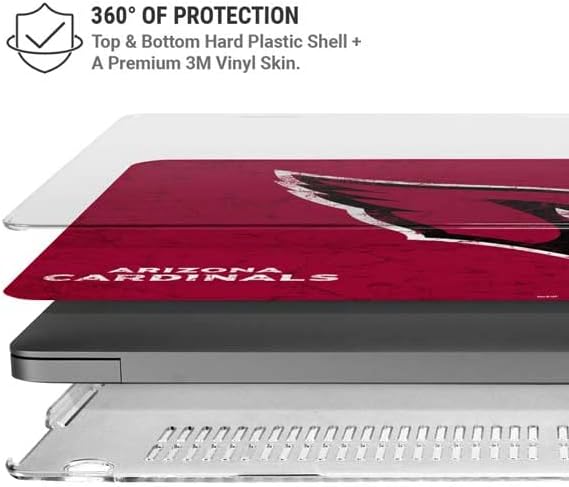 Skinit Case + Skin Compatible with MacBook Pro 14in (2021) - Officially Licensed NFL Arizona Cardinals Distressed Design