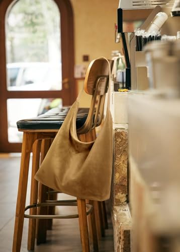 Image of KALIDI Casual Tote Bag Vegan Leather Hobo Zipper Work Bag Weekender Shoulder for Women Shoulder Travel Purse