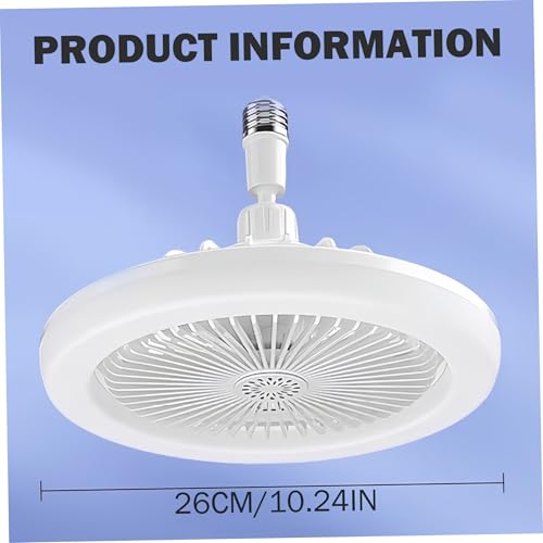 Ventilateur de plafond avec éclairage LED E27 et télécommande blanche - 5
