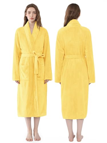 Image of Soft Robe For Women,Warm Plush Bath Robes Female,Spa Towel After Shower Lightweight Long Bathrobe