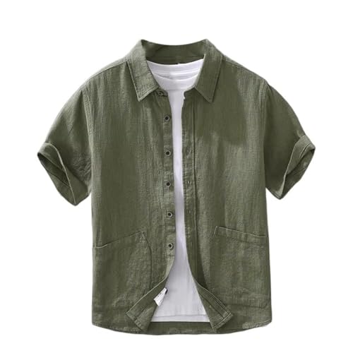 Chemise homme respirante à manches courtes col rabattu pour le travail et l'été décontracté