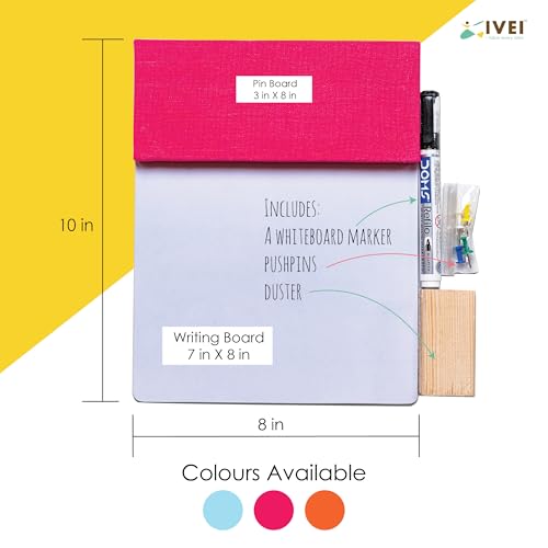 Image of IVEI Pinboard + whiteboard, Combination Board - Small (Pink)