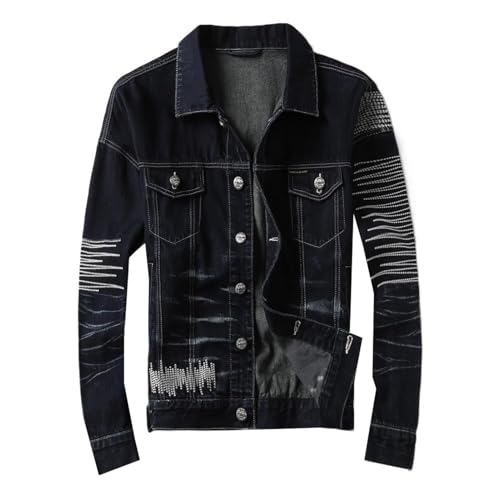 Veste en jean pour homme avec grandes poches style workwear chic