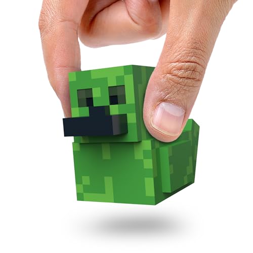 TUBBZ Mini: Minecraft - Creeper figura mini colecionável de pato de borracha disfarçado